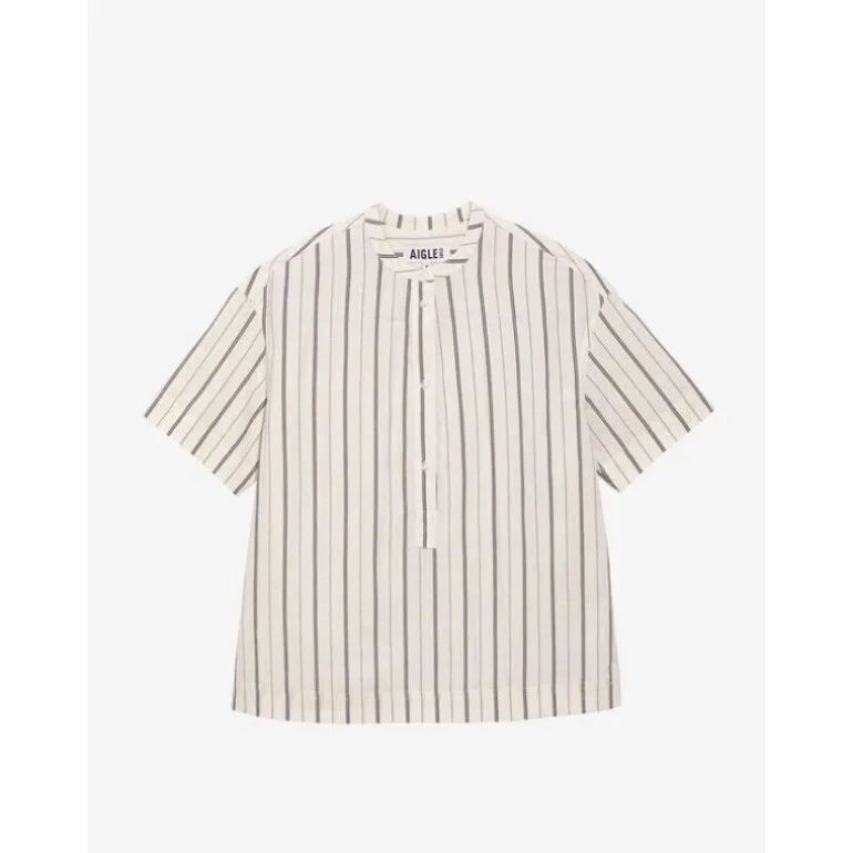 Aigle Blouse Rayée Manches Courtes - Chemise femme