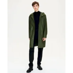 Aigle Parka longue matière waterproof à capuche - Parka homme