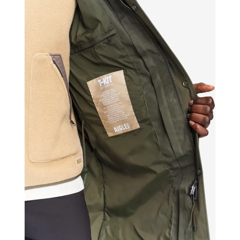 Aigle T-Kit Long Fishtail Cotton Parka - Parka homme