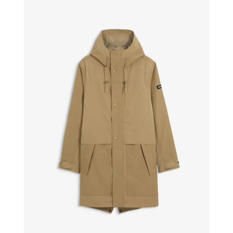 Aigle T-Kit Long Fishtail Cotton Parka - Parka homme