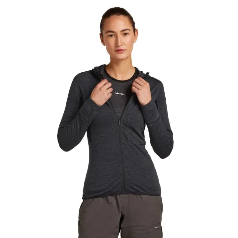 icebreaker 200 RealFleece Descender LS Zip Hoodie - Polaire en laine mérinos femme