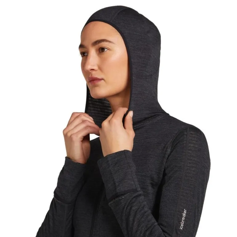 icebreaker 200 RealFleece Descender LS Zip Hoodie - Polaire en laine mérinos femme