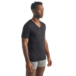 Icebreaker Anatomica Short Sleeve col V en Mérinos - T-shirt en laine mérinos homme I Hardloop
