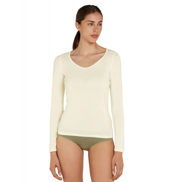 Icebreaker Siren Long Sleeve Sweetheart - T-shirt en laine mérinos femme I Hardloop