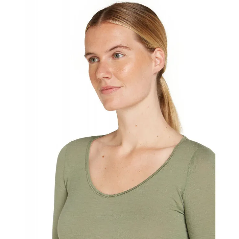 Icebreaker Siren Long Sleeve Sweetheart - T-shirt en laine mérinos femme I Hardloop