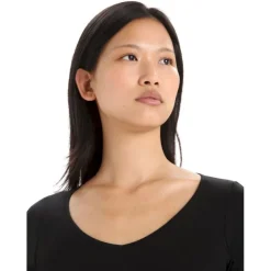 Icebreaker Siren Long Sleeve Sweetheart - T-shirt en laine mérinos femme I Hardloop