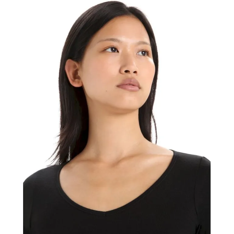 Icebreaker Siren Long Sleeve Sweetheart - T-shirt en laine mérinos femme I Hardloop