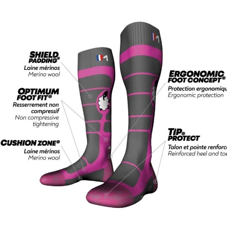 Monnet Wooly Kids - Chaussettes ski enfant