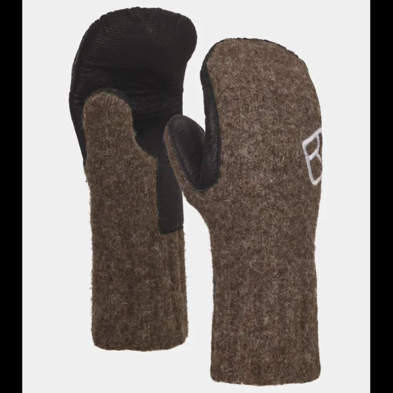 Ortovox Classic Wool Mitten Leather - Moufles en laine mérinos