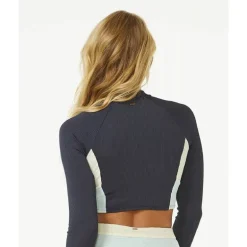 Rip Curl Block Party Spliced Crop Long Sleeve - Haut de bikini femme