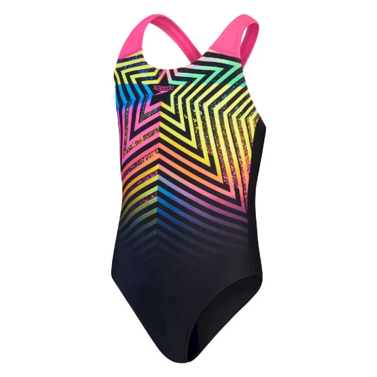 Speedo Girl's Eco+ Digital Placement Splashback - Maillot de bain