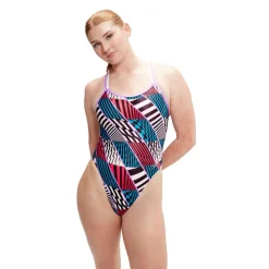Speedo Women's Eco+ Allover Digital Starback - Maillot de bain natation femme