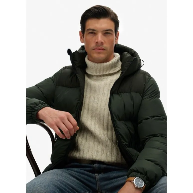 Superdry Colourblock Hooded Puffer Jkt - Doudoune homme