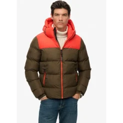 Superdry Colourblock Hooded Puffer Jkt - Doudoune homme