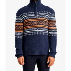 We Norwegians Setesdal Zip Up Pullover - Pull en laine mérinos homme