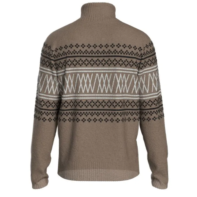 We Norwegians Setesdal Zip Up Pullover - Pull en laine mérinos homme